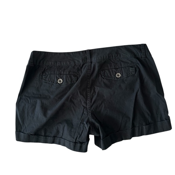 a.n.a. black twill chino shorts flat front size 12/31 4" inseam - Picture 2 of 10